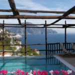 Swimming pool with the view of Amalfi